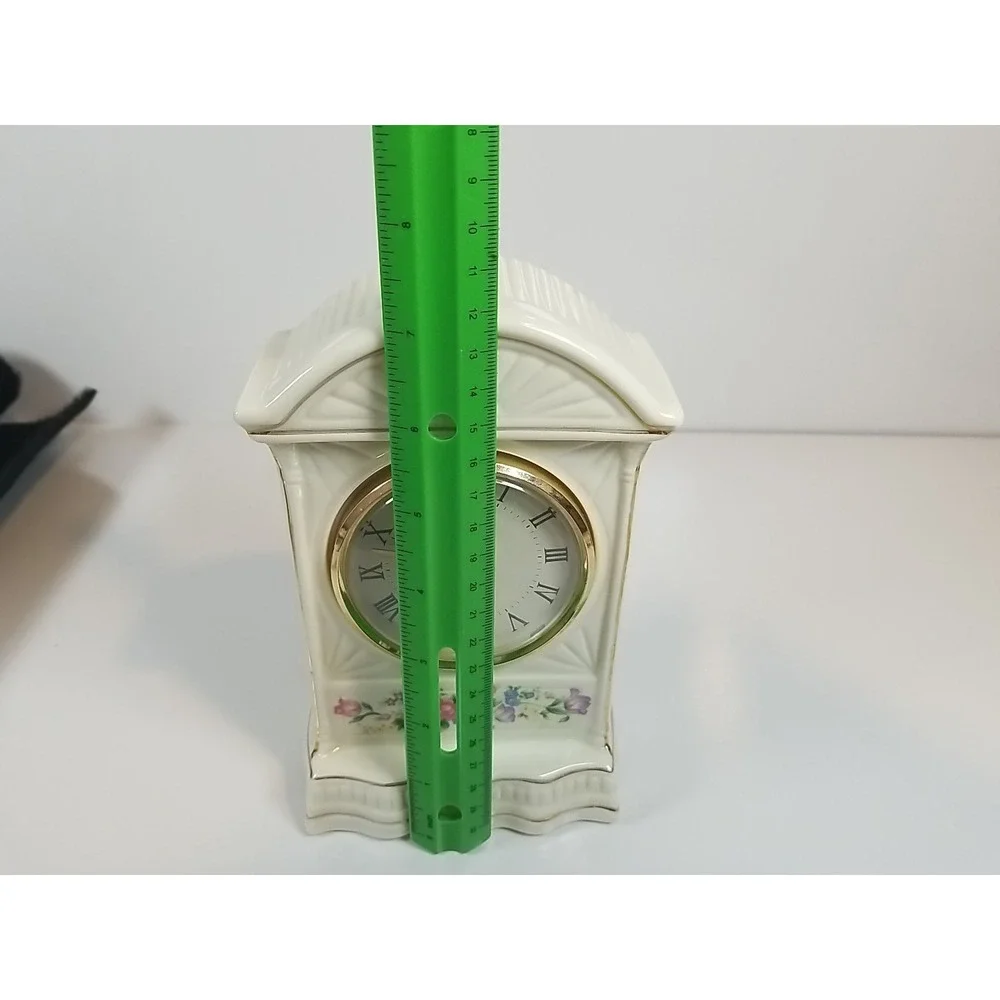 Vintage Godinger Porcelain Treasues Irish Rose Mantle Clock